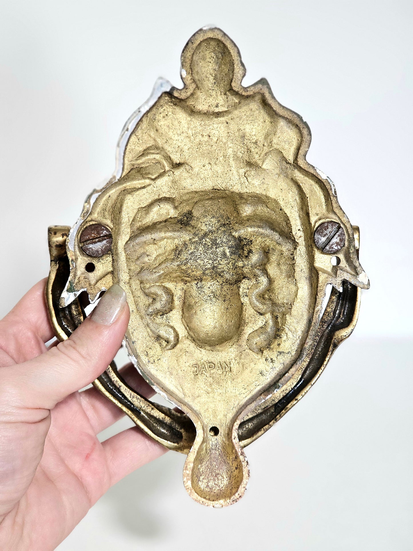 1960's Brass Cameo Door Knocker