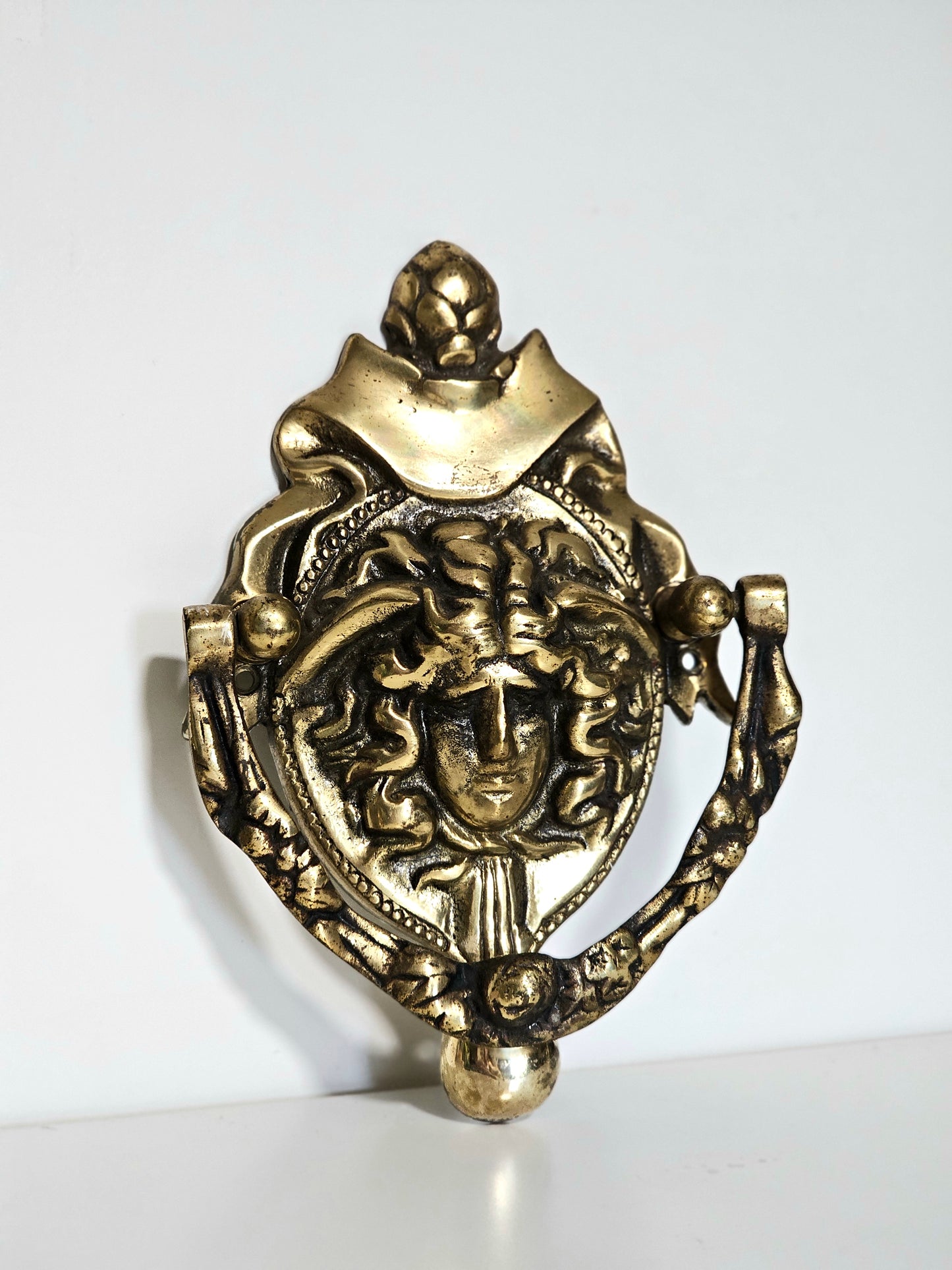 1960's Brass Cameo Door Knocker