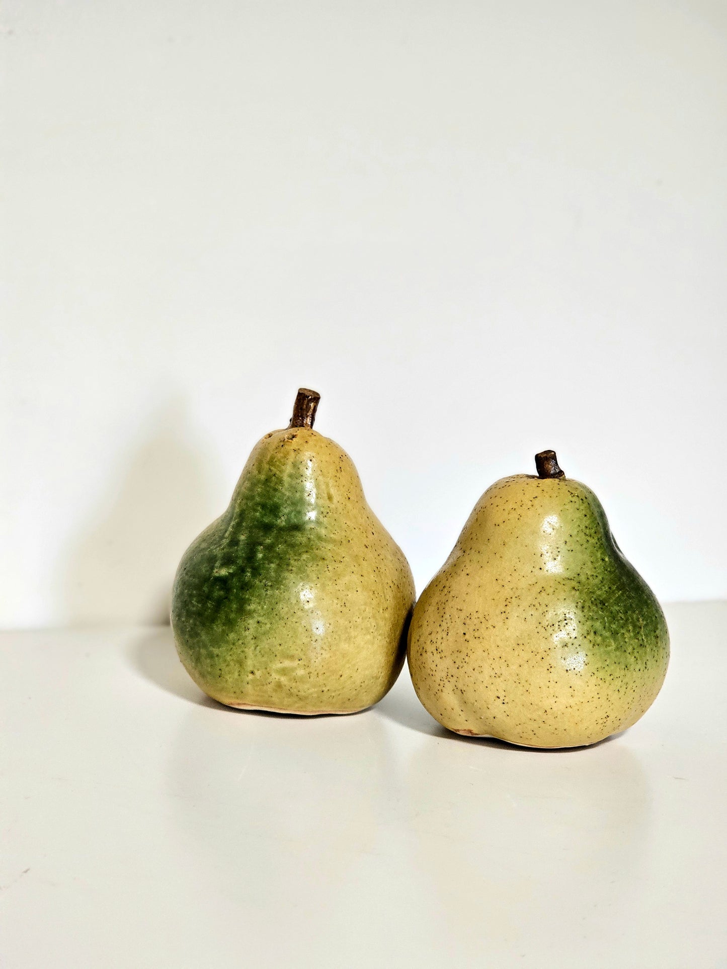 Patricia Garrett Pottery Speckled Pear Salt & Pepper