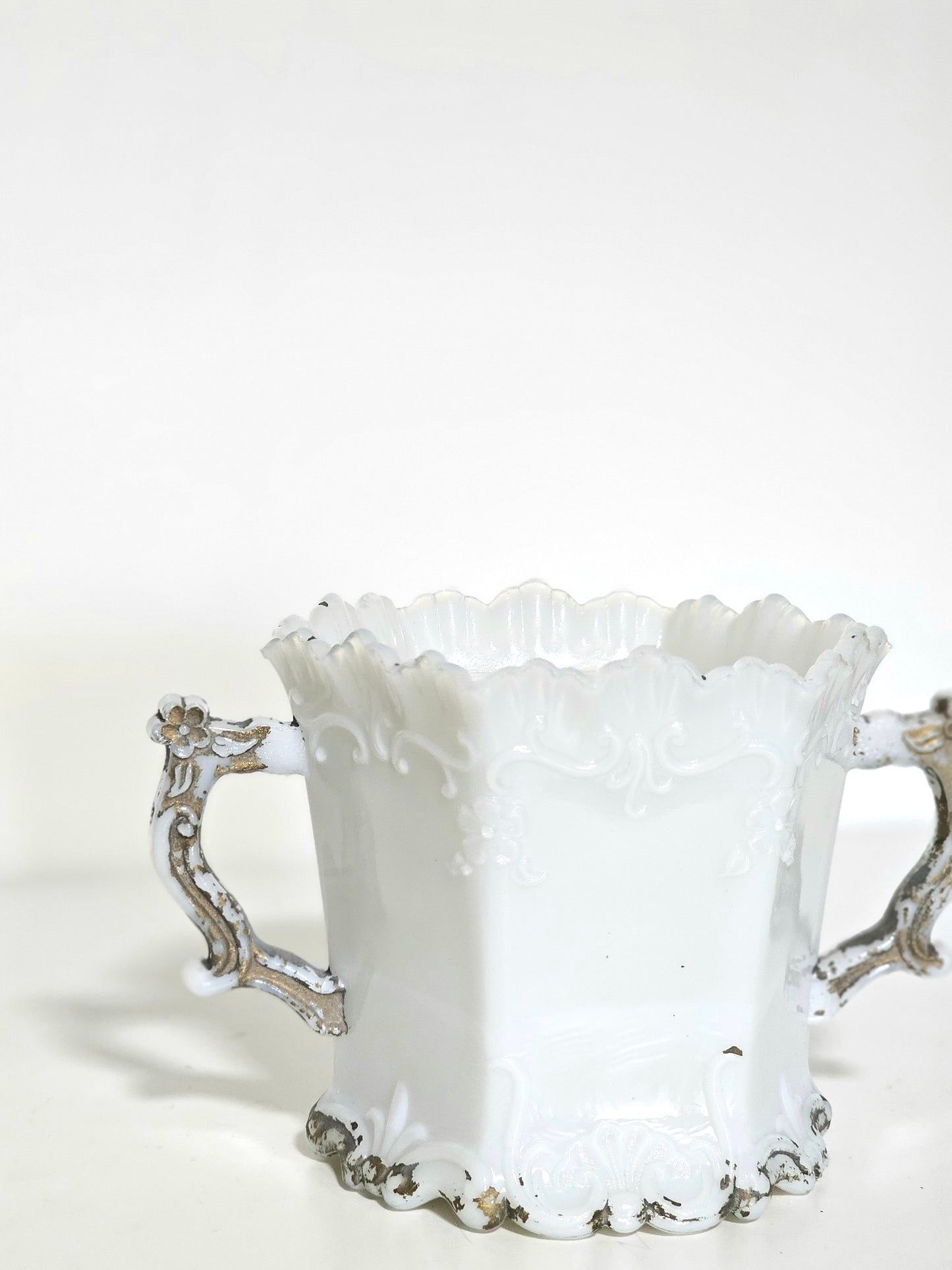 Antique Westmoreland Milk Glass Sugar Bowl