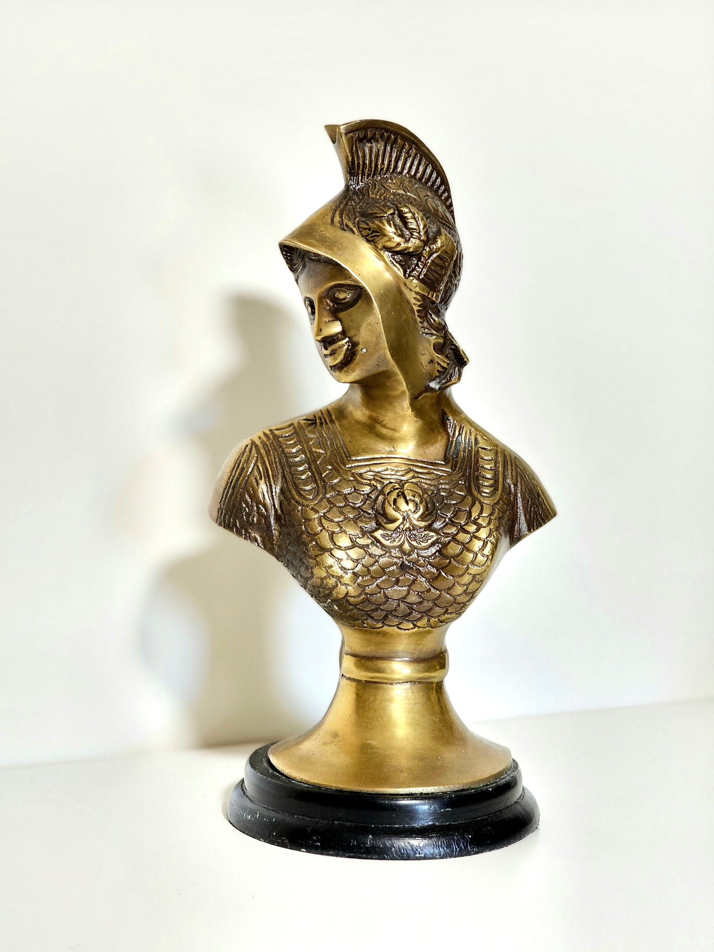 Heavy Brass Athena Pedestal Bust