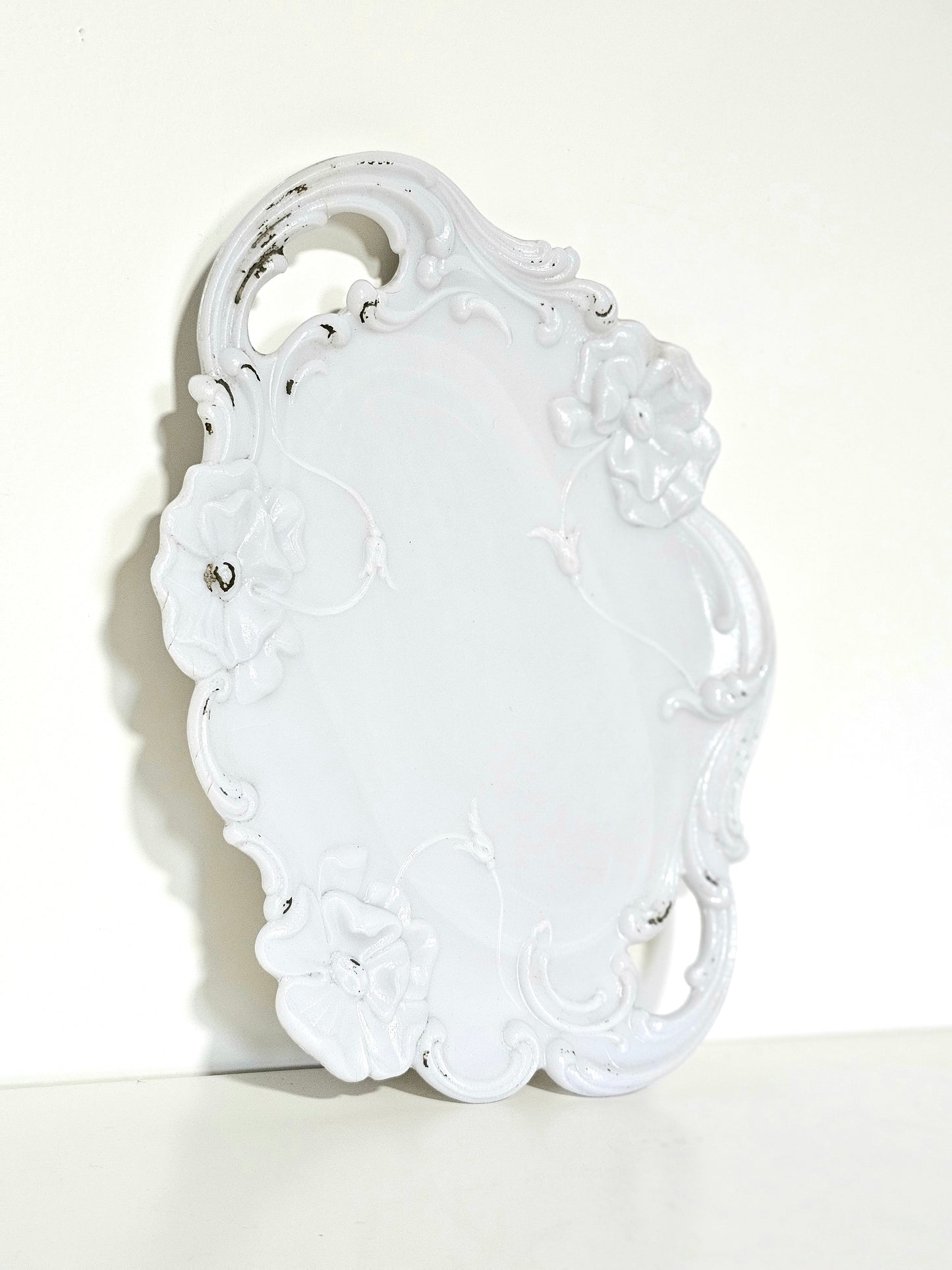 Antique Victorian Milk Glass Dresser Dish
