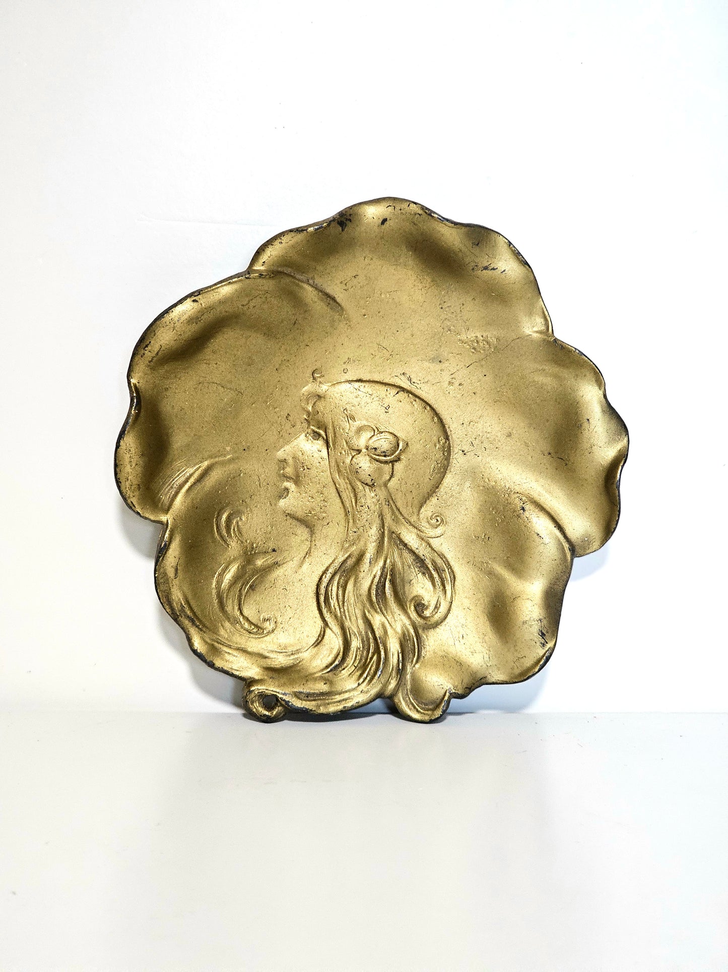 Antique Art Nouveau Cameo Ashtray