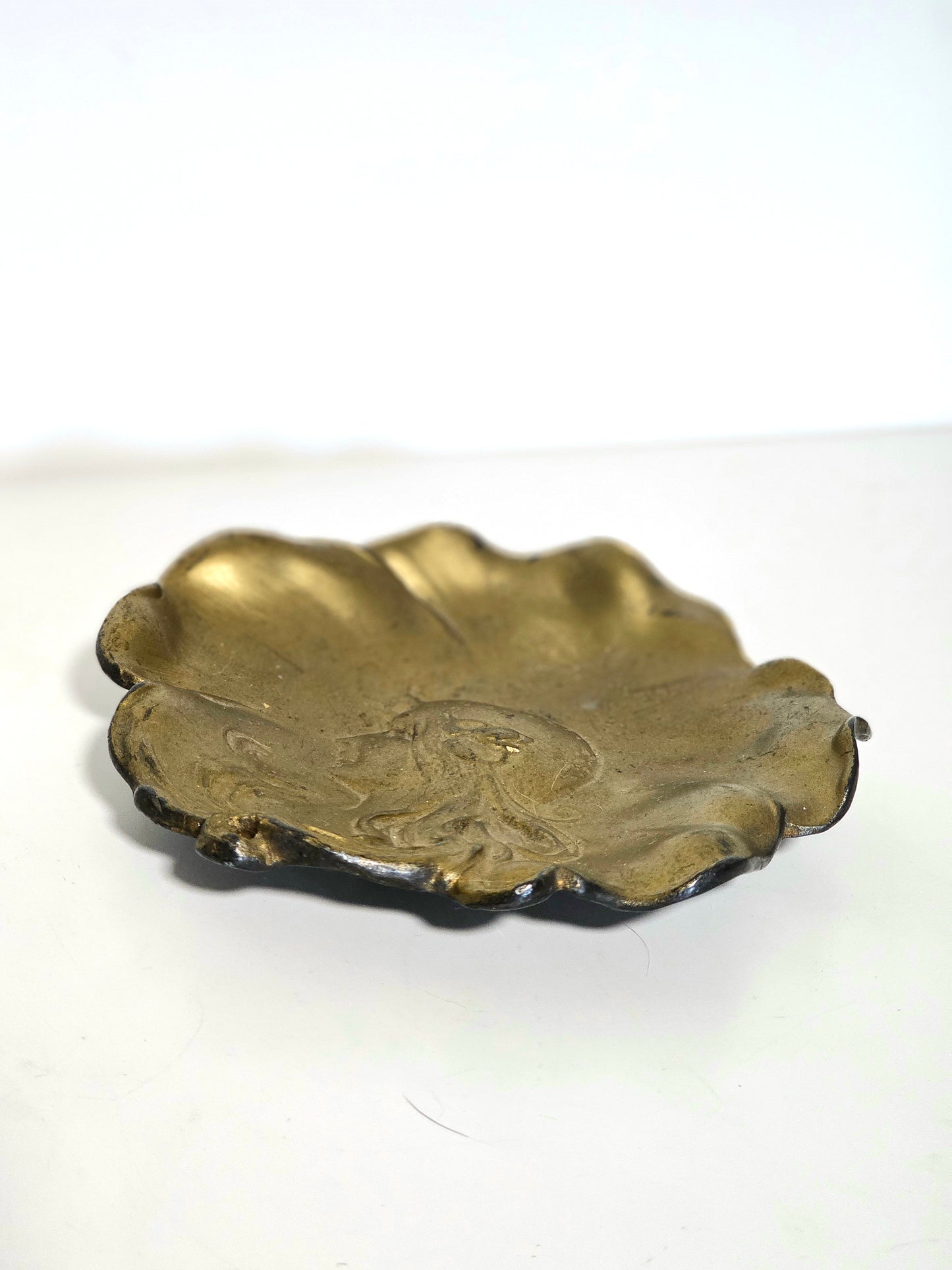 Antique Art Nouveau Cameo Ashtray