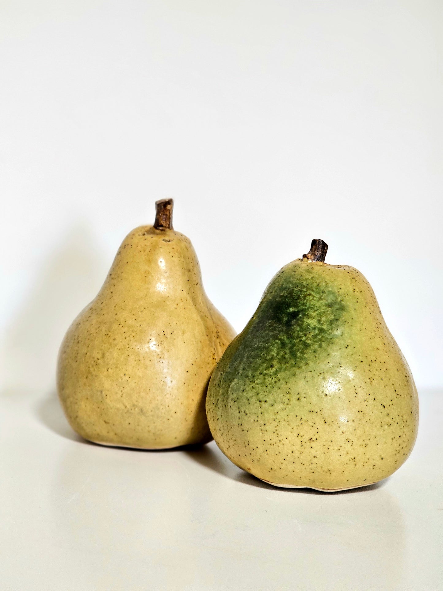 Patricia Garrett Pottery Speckled Pear Salt & Pepper
