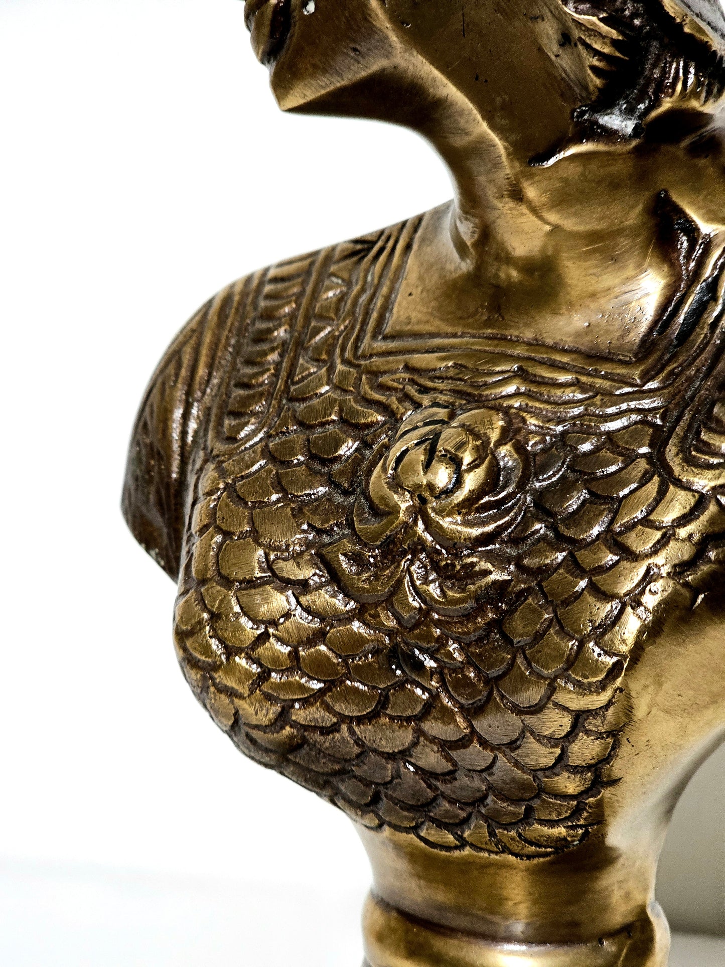 Heavy Brass Athena Pedestal Bust