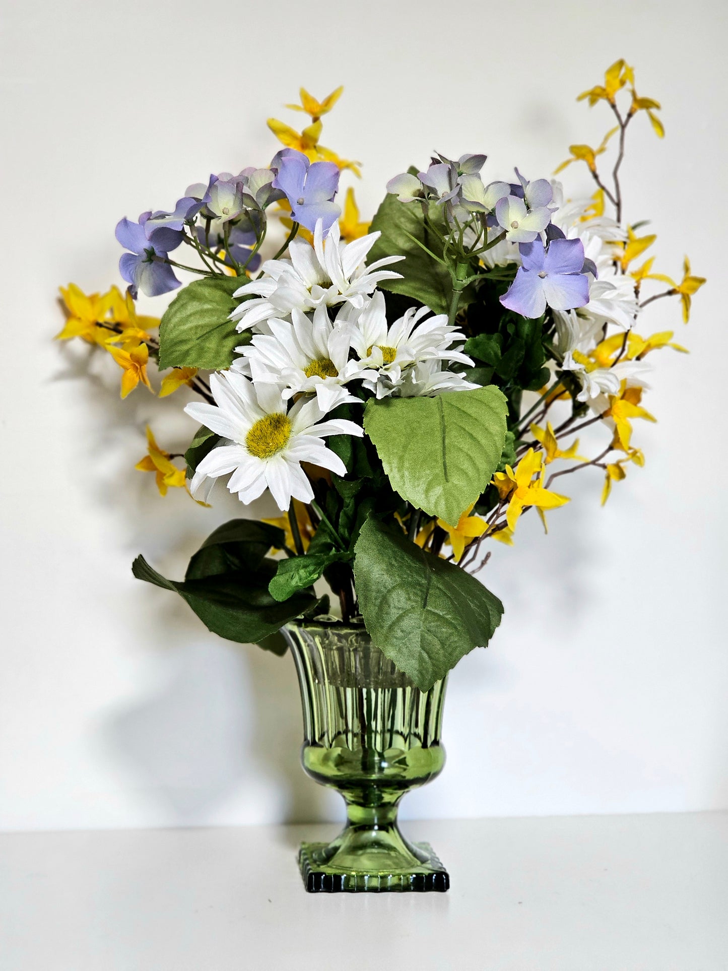 Hazel Atlas Avacado Pedestal Vase