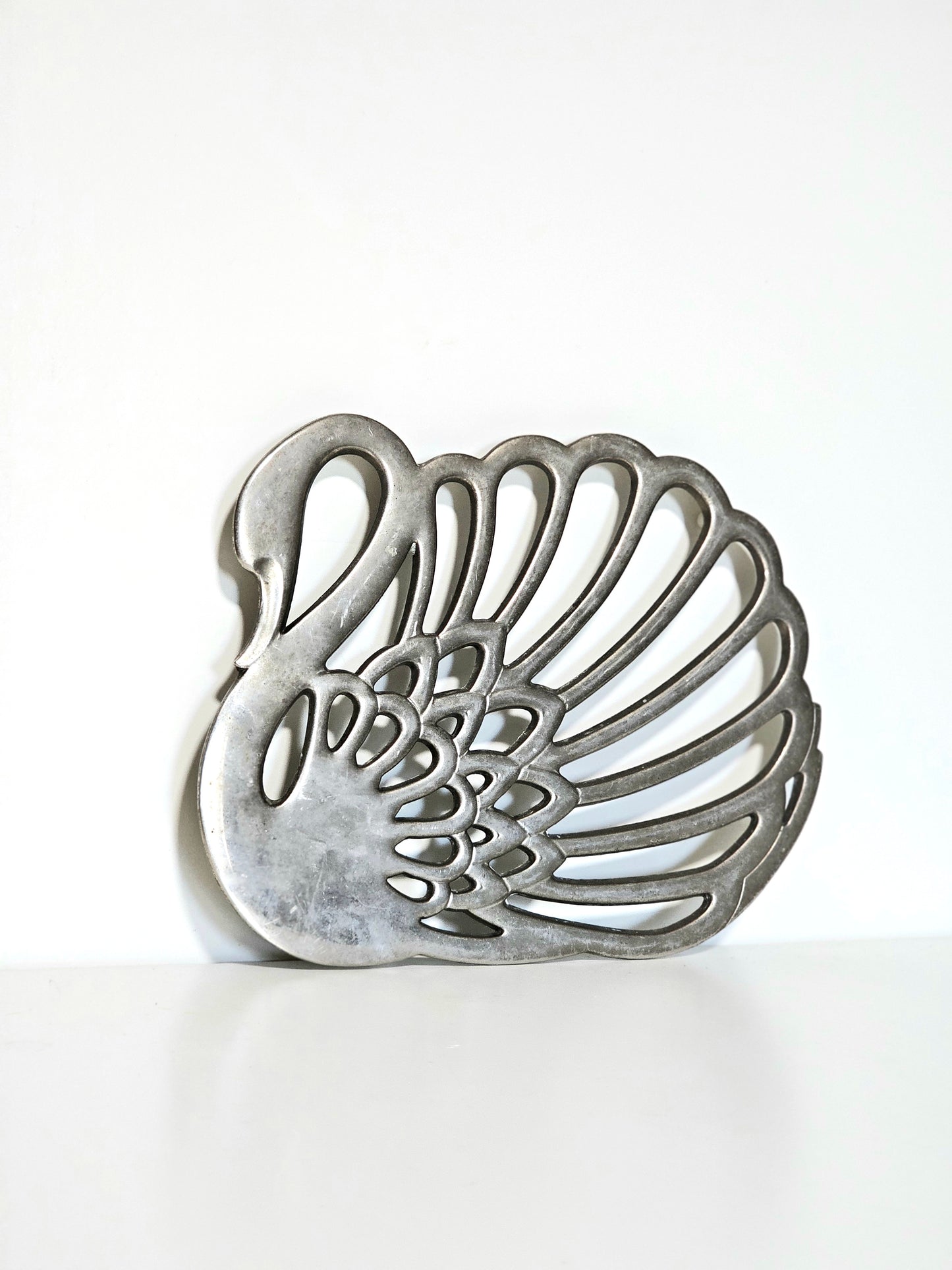 Japanese Silverplated Swan Trivet