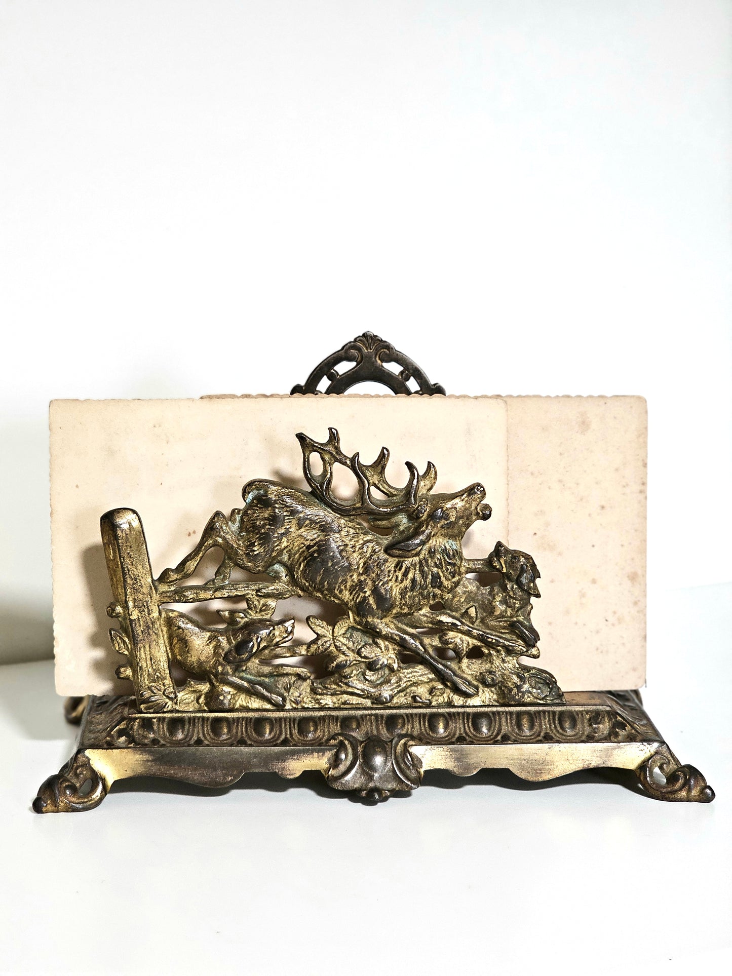 1890 Bradley & Hubbard Brass Letter Rack