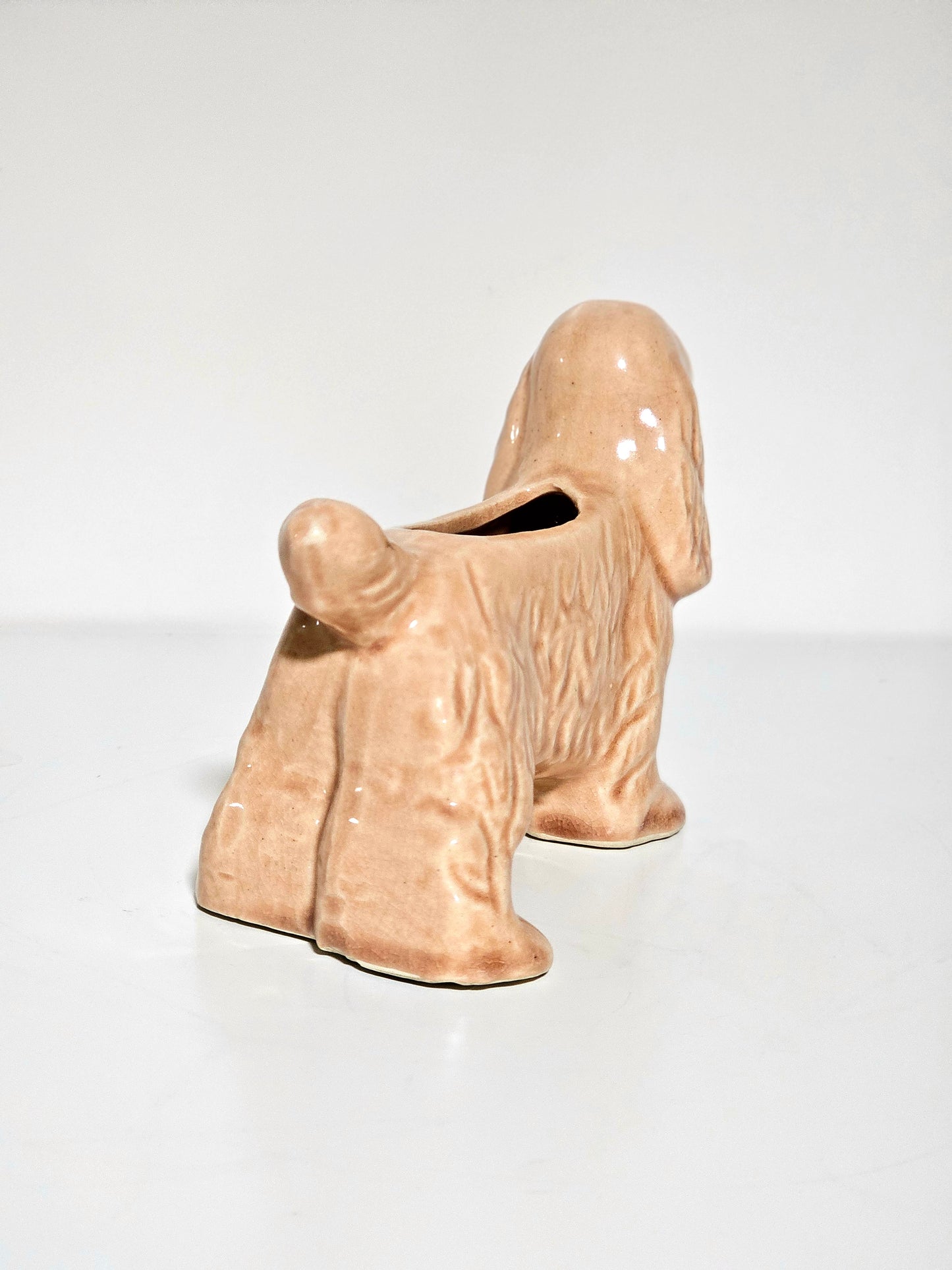 Early American Pottery Ceramic Cocker Spaniel Planter