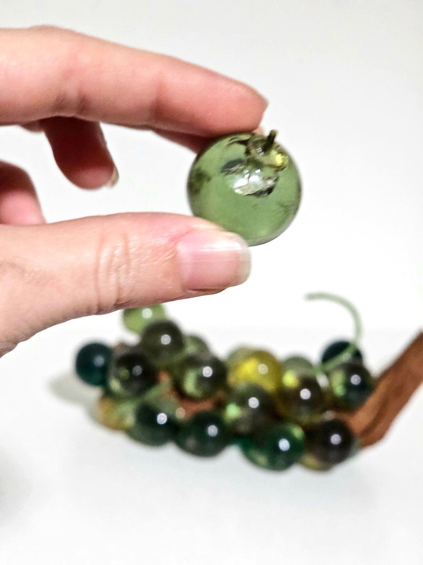 Medium Jade Lucite Grapes