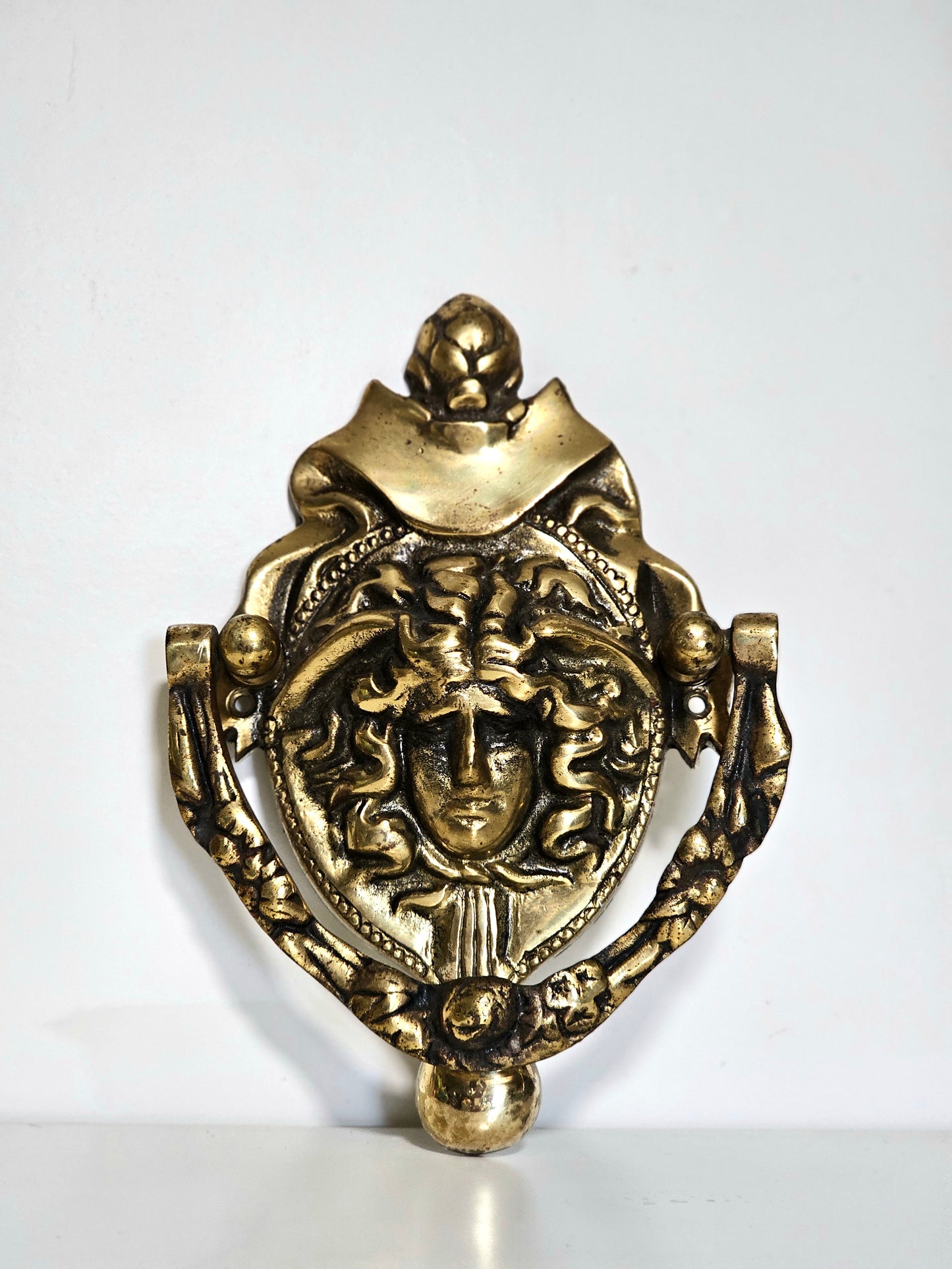 1960's Brass Cameo Door Knocker