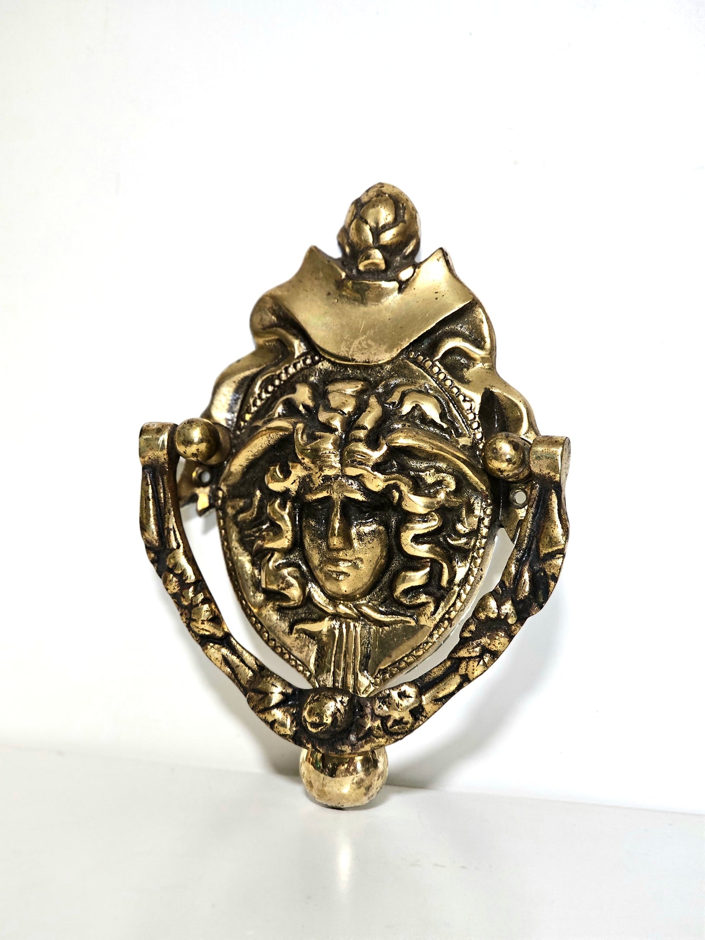 1960's Brass Cameo Door Knocker