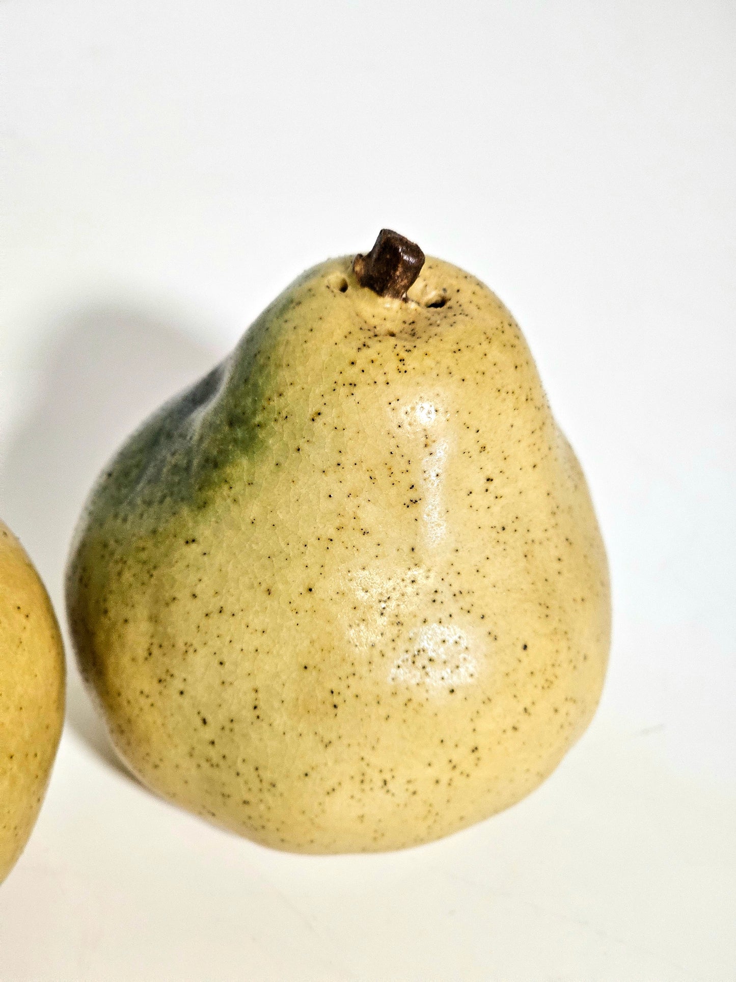 Patricia Garrett Pottery Speckled Pear Salt & Pepper