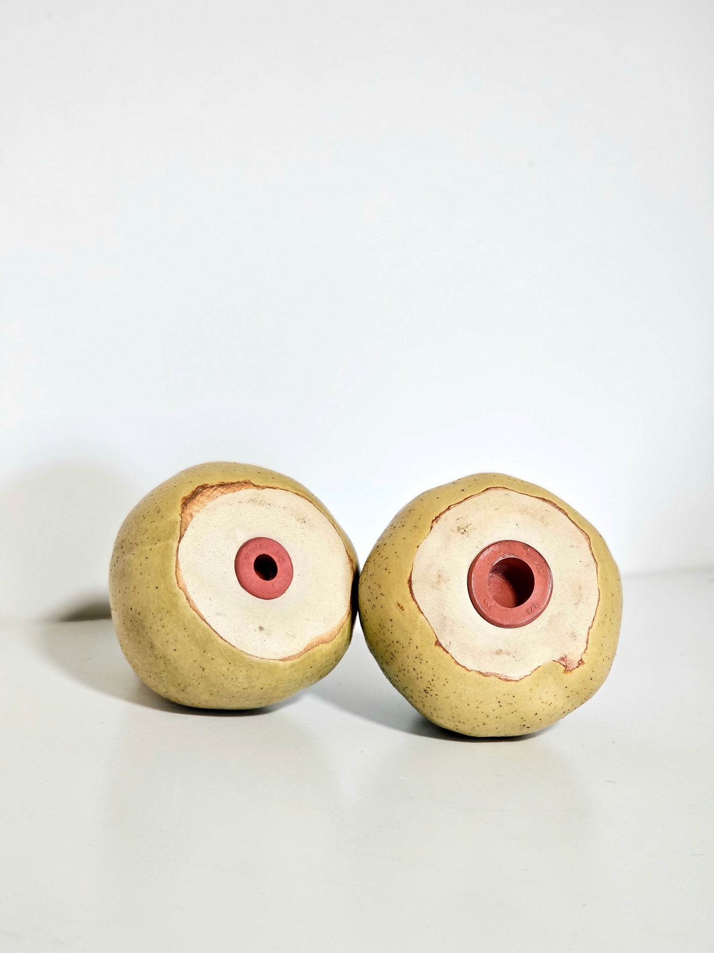 Patricia Garrett Pottery Speckled Pear Salt & Pepper