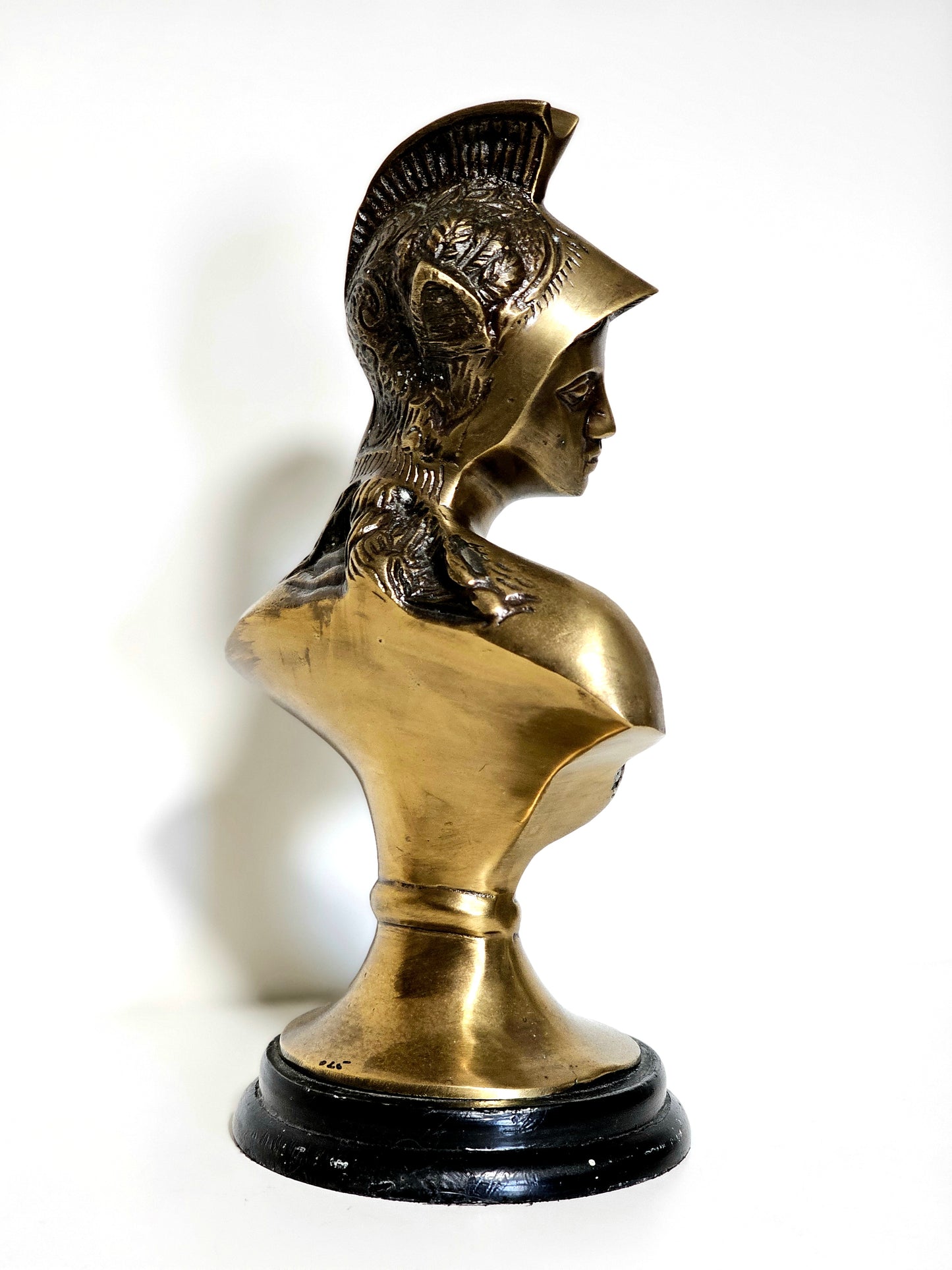 Heavy Brass Athena Pedestal Bust