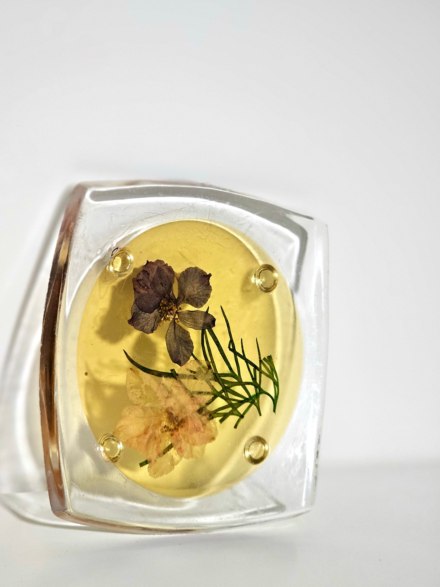 Lucite Dried Flower Coaster