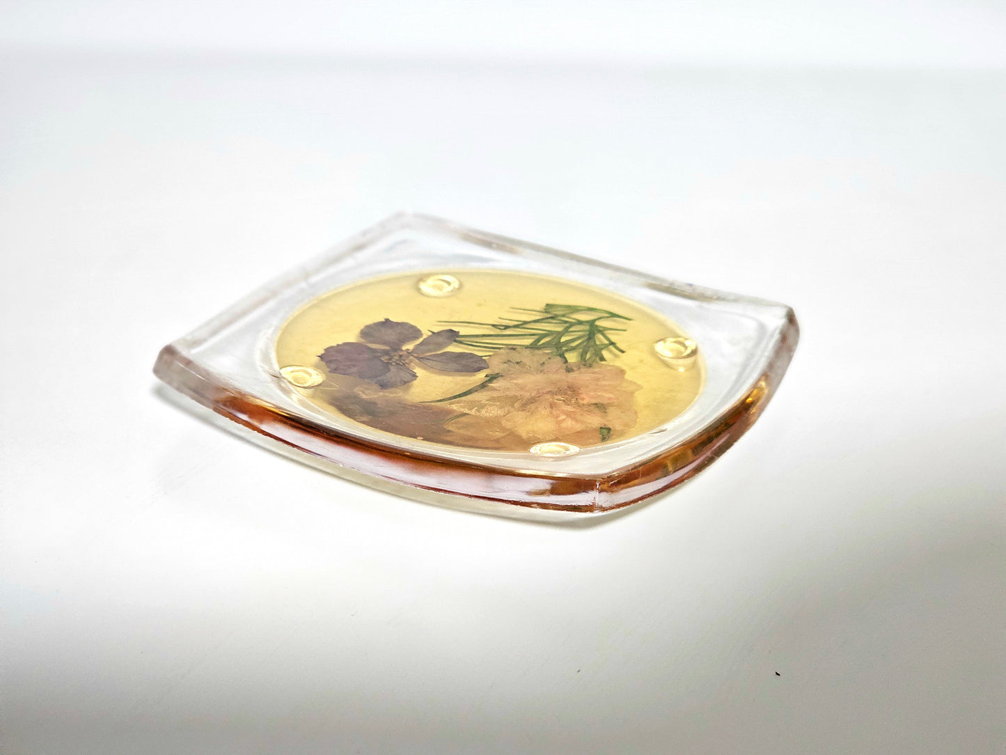 Lucite Dried Flower Coaster