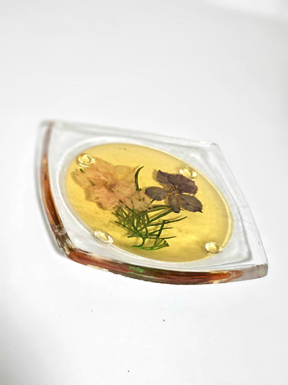 Lucite Dried Flower Coaster