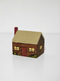 Tan Roof Handmade Folk Art Wood House