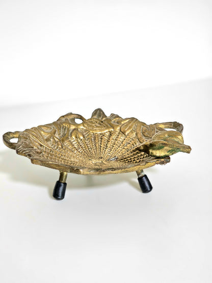 Ornate Brass Birdbath Ashtray