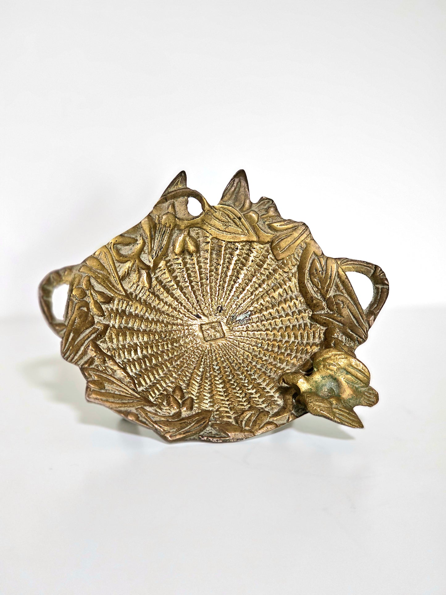 Ornate Brass Birdbath Ashtray