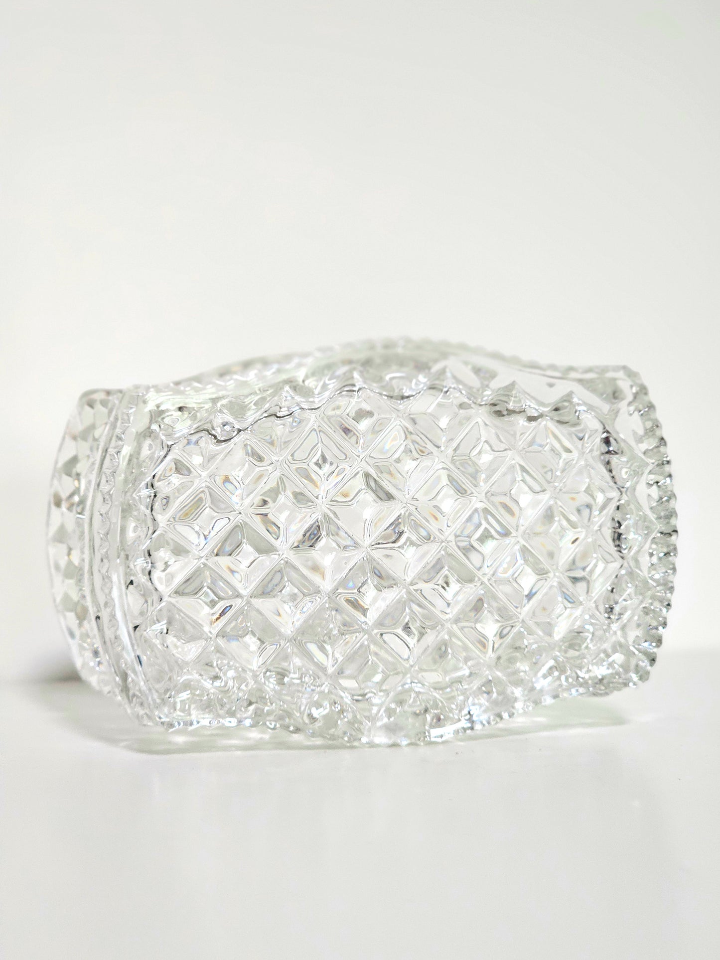 Heavy Diamond Cut Crystal Box