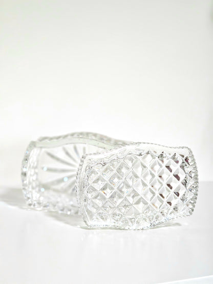 Heavy Diamond Cut Crystal Box