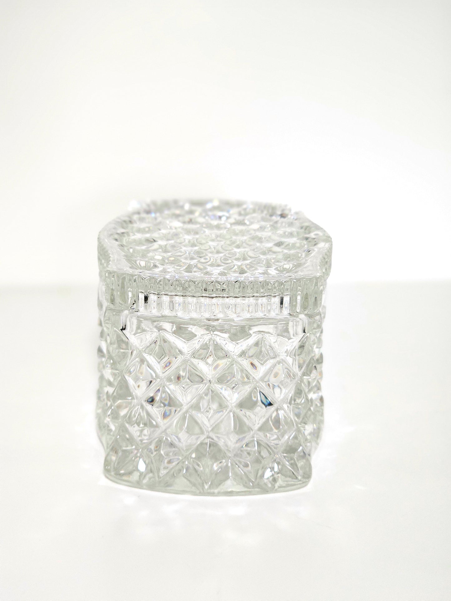 Heavy Diamond Cut Crystal Box