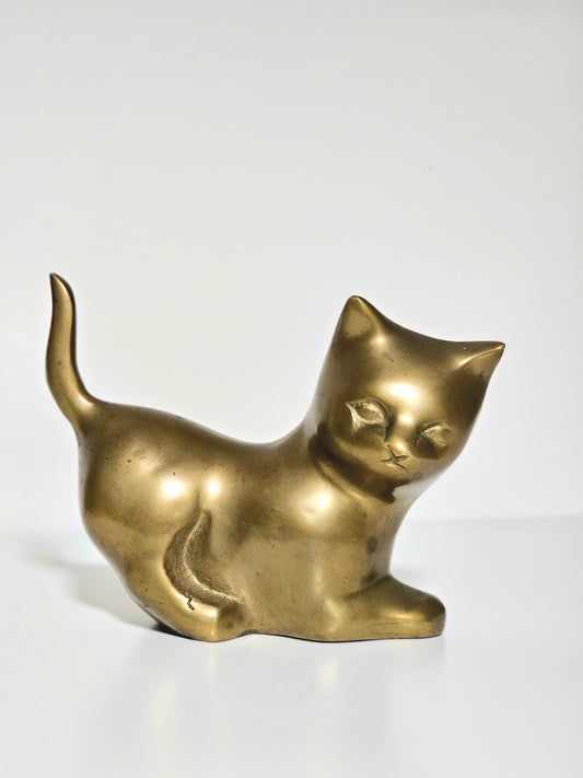 Medium Brass Cat Ring Holder