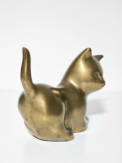 Medium Brass Cat Ring Holder