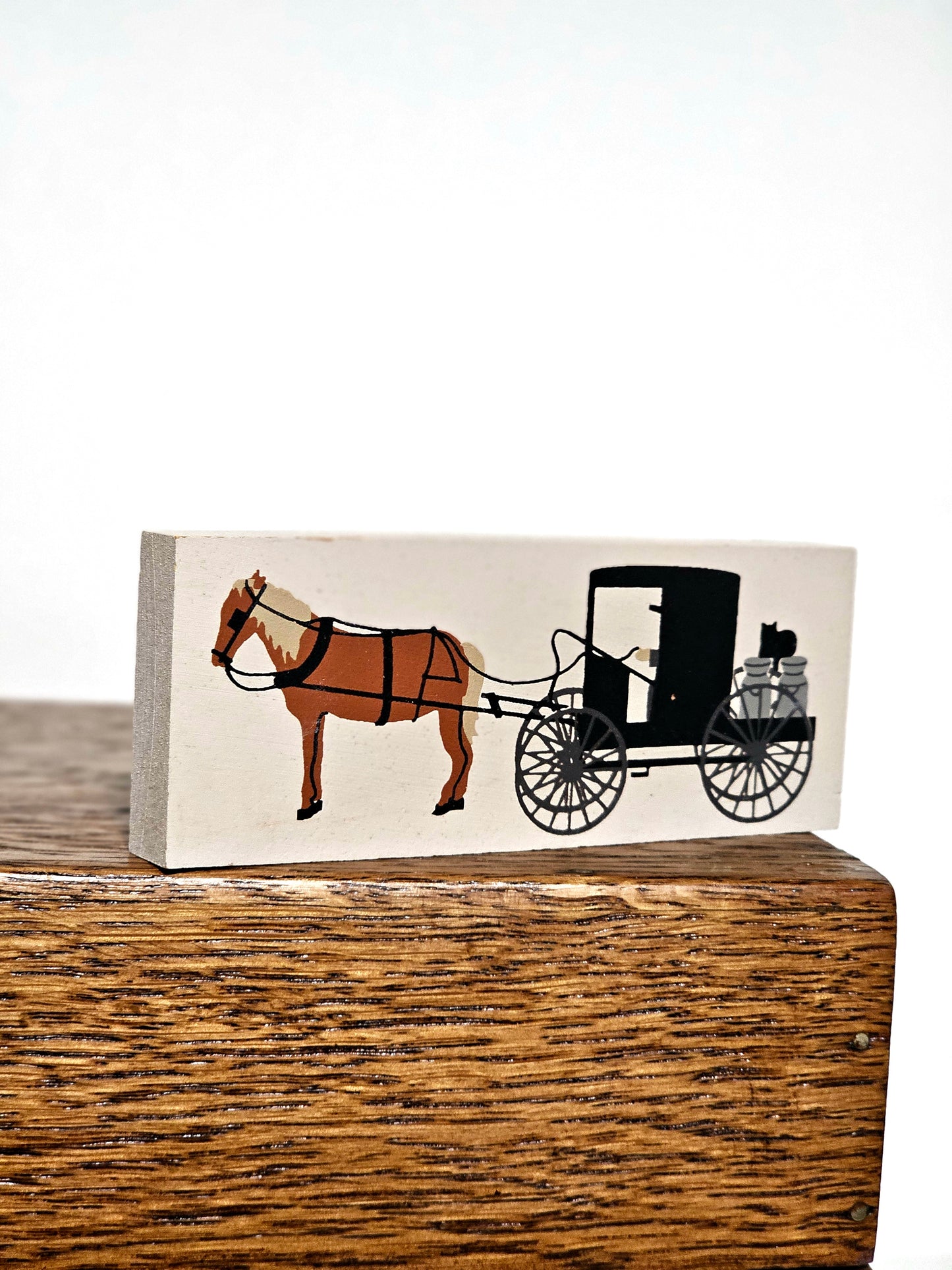 Amish Milk Wagon Window Topper