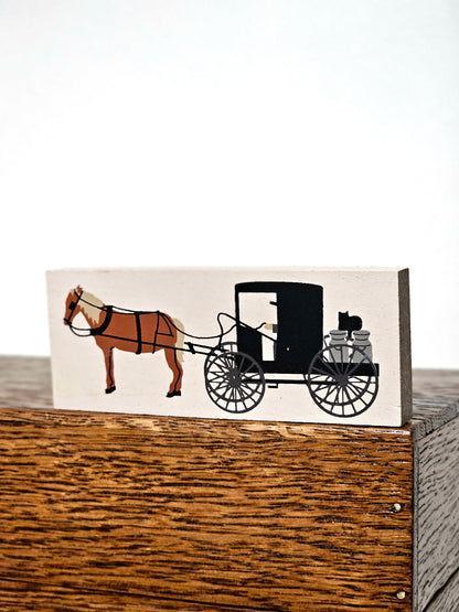 Amish Milk Wagon Window Topper