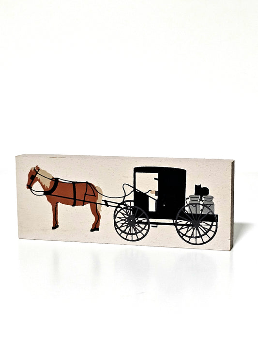 Amish Milk Wagon Window Topper