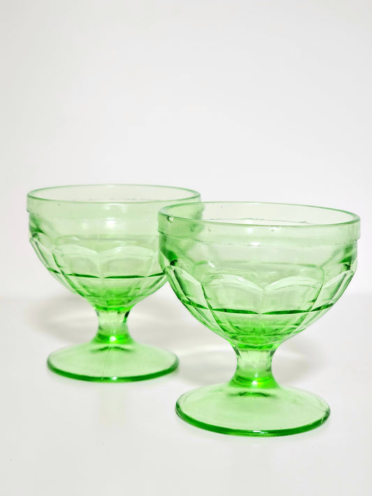 Hazel Atlas Uranium Sherbert Cups