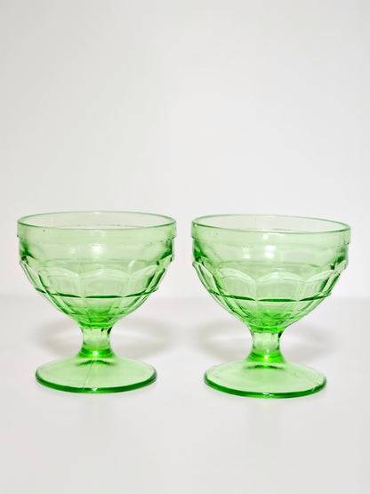 Hazel Atlas Uranium Sherbert Cups