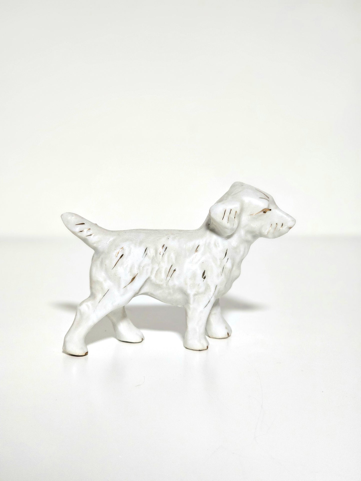 Porcelain Gold Gilt Spaniel