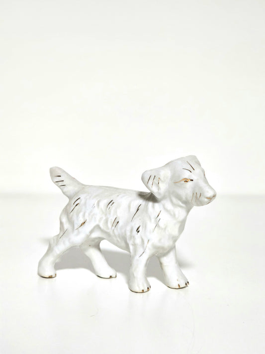 Porcelain Gold Gilt Spaniel