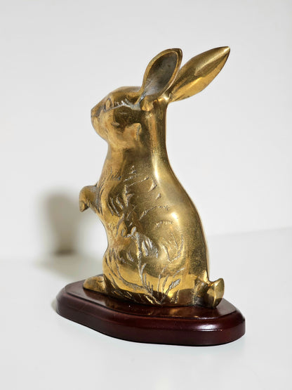 Brass Rabbit Bookend