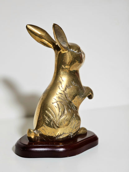 Brass Rabbit Bookend