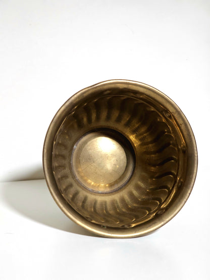 Solid Brass Ribbed Planter