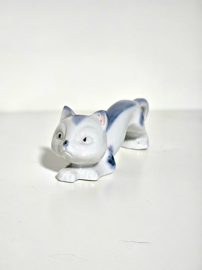 Long Stretching Cat Figurine