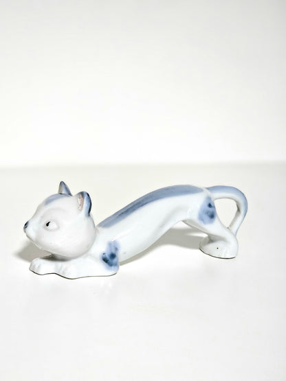 Long Stretching Cat Figurine