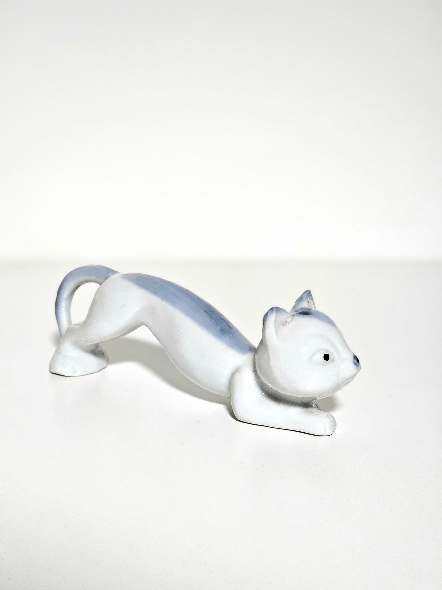 Long Stretching Cat Figurine