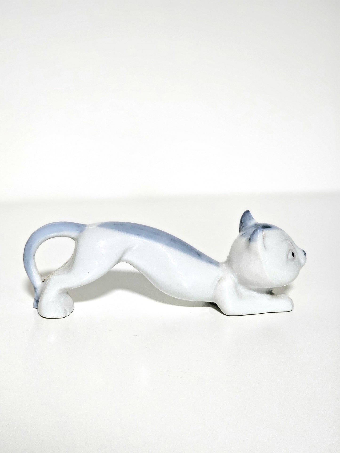 Long Stretching Cat Figurine