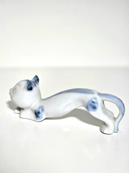 Long Stretching Cat Figurine