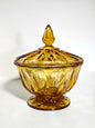 Anchor Hocking Amber Lidded Candy Dish