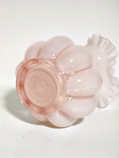 1940's Fenton Overlay Melon Vase
