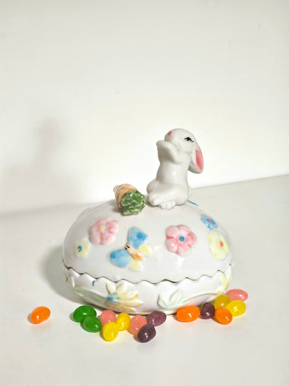 Lidded Easter Egg Jelly-Bean Dish