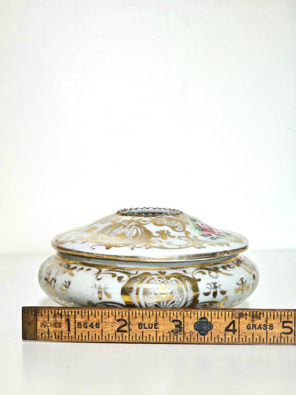 Handpainted Porcelain Victorian Hair Receiver